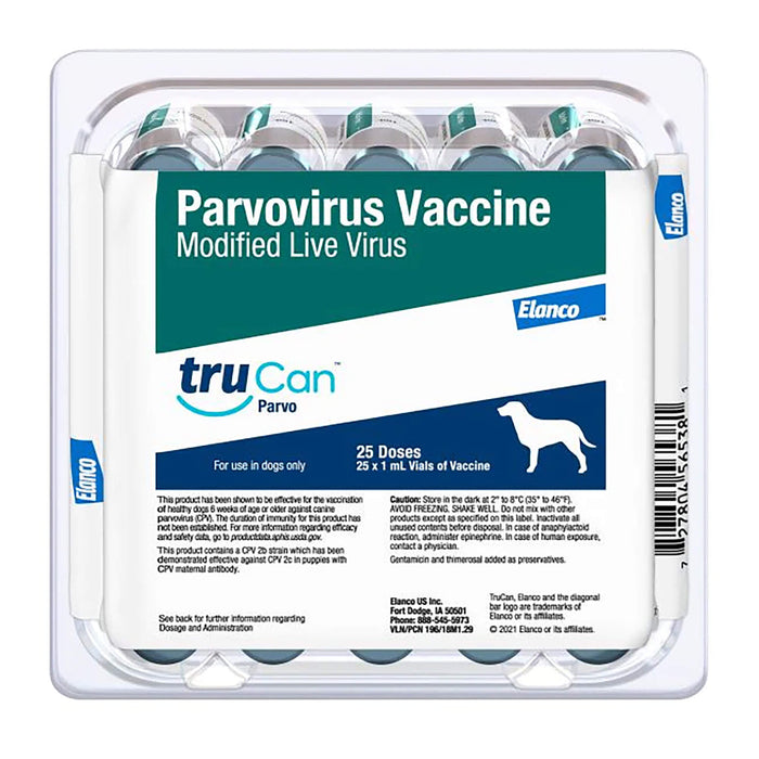 TruCan Parvo / Duramune Max PV (25 x 1ml) Size 1ml
