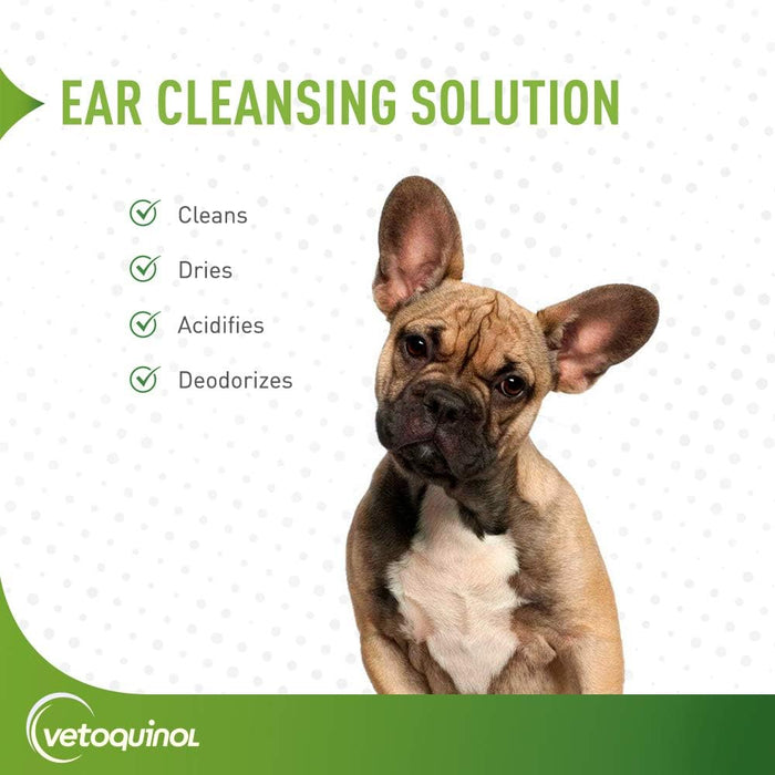 Vetoquinol Ear Cleansing Solution with Aloe for Dogs & Cats