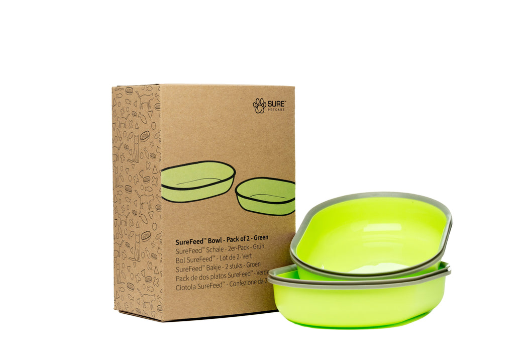 SureFeed Bowl, 2pk Color Green