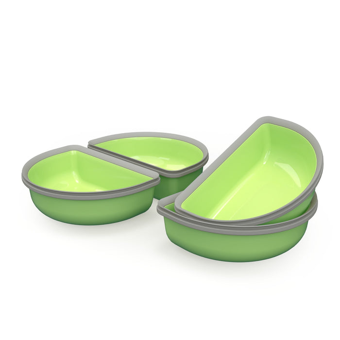 SureFeed Half Bowls, 4pk Color Green