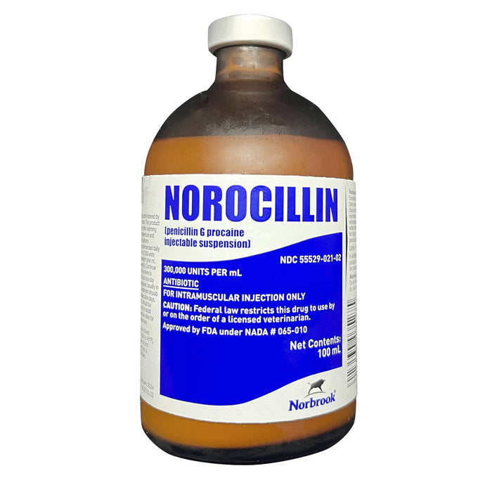 Rx Norocillin (Penicillin G Procaine) Injectable Solution for Cattle, Sheep, Swine, & Horses