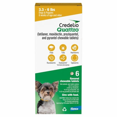 Rx Credelio Quattro Flea & Tick Chewable Tablets for Dogs