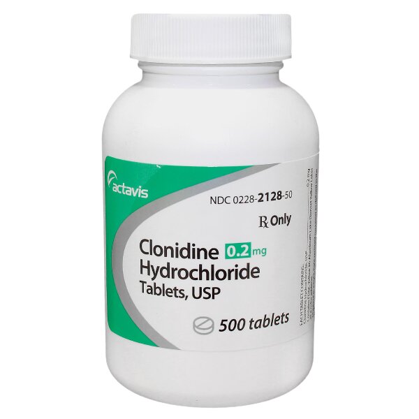 Rx Clonidine 0.2 mg x 500 tablets Size 500ct