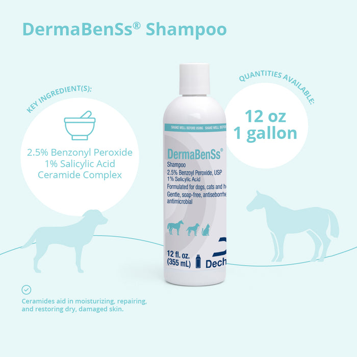 DermaBenSs Medicated Antimicrobial Shampoo for Dogs, Cats & Horses