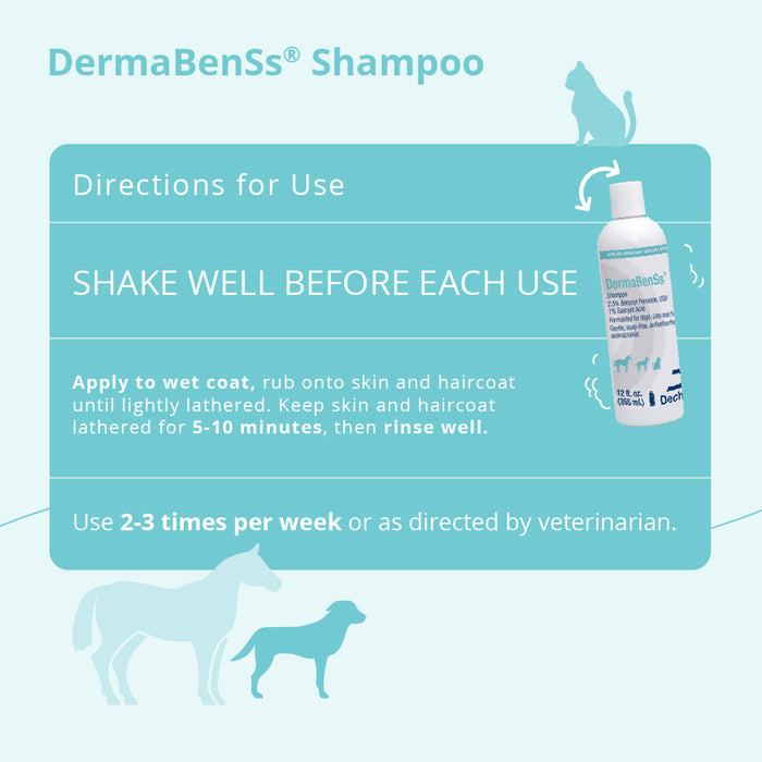 DermaBenSs Medicated Antimicrobial Shampoo for Dogs, Cats & Horses