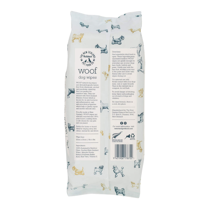 Woof Dog Wipe Manuka Honey Size 26.5oz