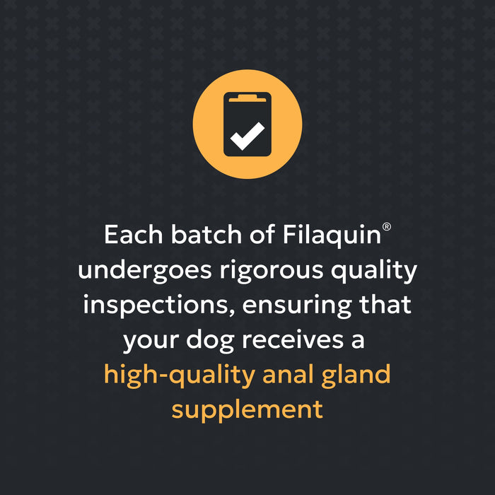 Nutramax Filaquin Anal Gland Supplement for Dogs, From the Makers of Proviable, with a Fiber Blend, Prebiotics, and Postbiotics for Digestive Health Support, 90 Count Soft Chews Size 90