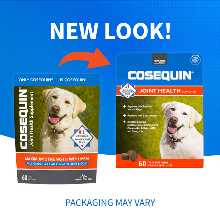 Nutramax Cosequin Joint Health Supplement for Dogs - With Glucosamine, Chondroitin, MSM, and Omega-3's