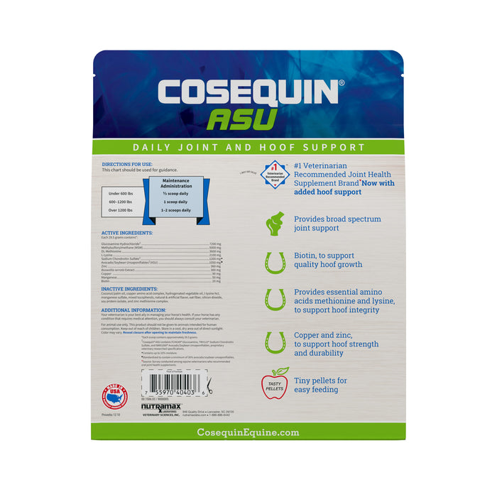 Nutramax Cosequin ASU Joint & Hoof Pellets Joint Health Supplement for Horses