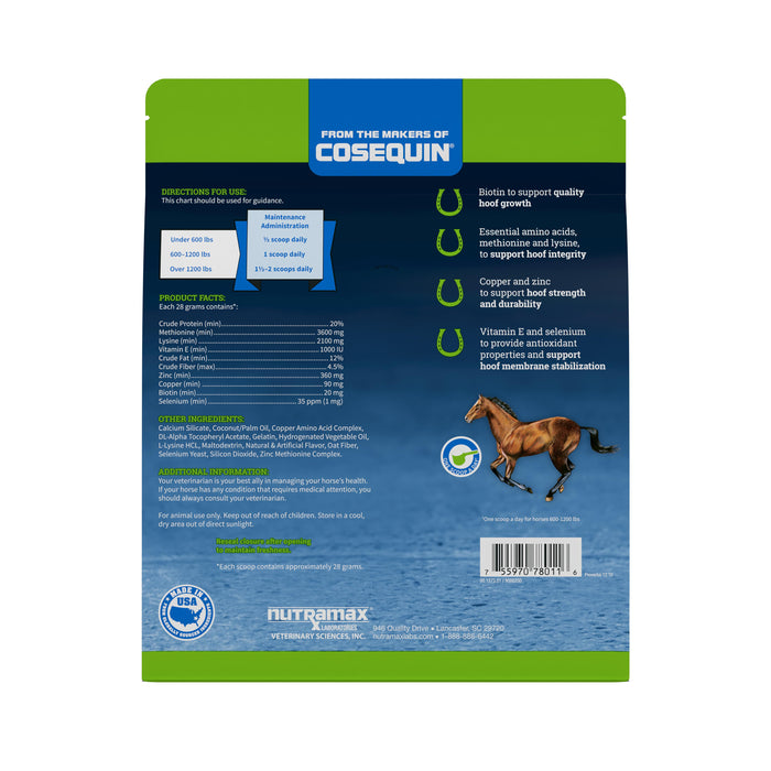 Nutramax Cosequin Calxequin Pellets Daily Hoof Support for Horses, 1260 Grams