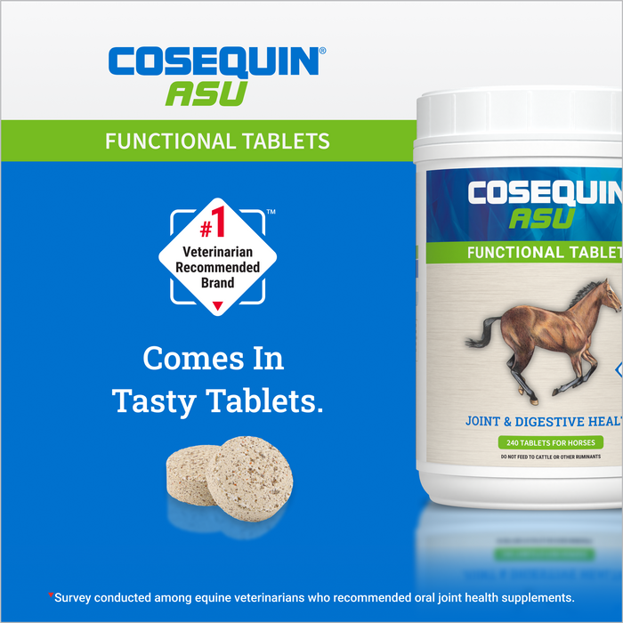 Nutramax Cosequin ASU Joint & Digestive Health Functional Tablets for Horses, 240 Tablets