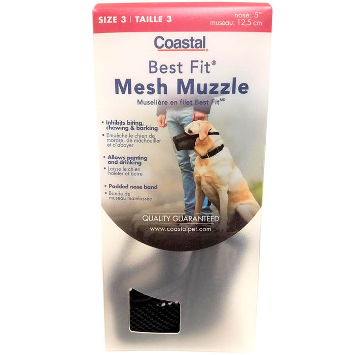 DUPLICATE/PRICE Best Fit Adjustable Mesh Dog Muzzle - Size 3