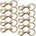 Round Eye Solid Brass Bolt Snap, 1' x 3 1/2', 10 pk - 