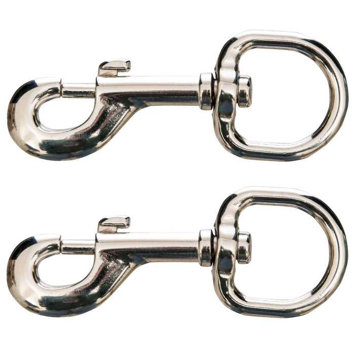 Round Eye Nickel-Plated Bolt Snap, 1' x 3 7/8', 2 pk - 