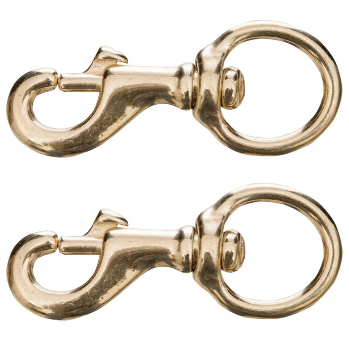 Round Eye Solid Brass Bolt Snap, 1' x 3 1/2', 2 pk - 