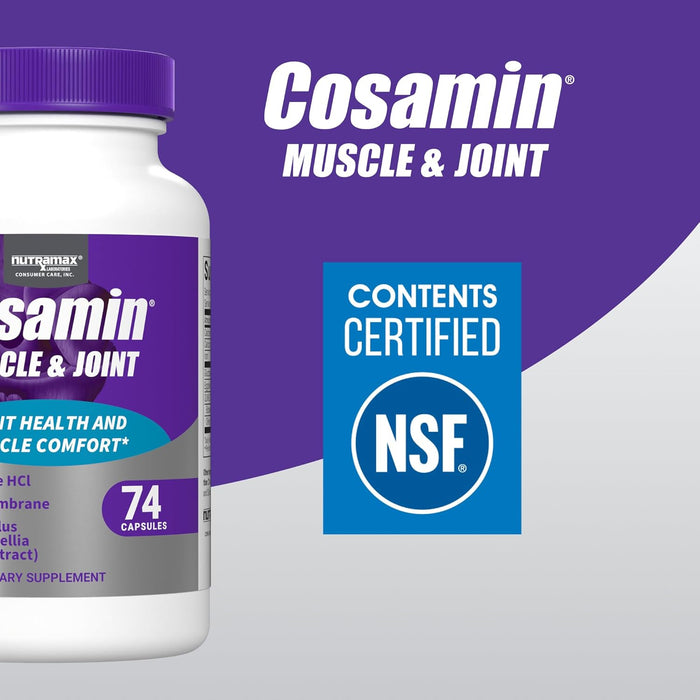 Nutramax Cosamin Muscle & Joint for Men & Women, 74 Capsules Size 74