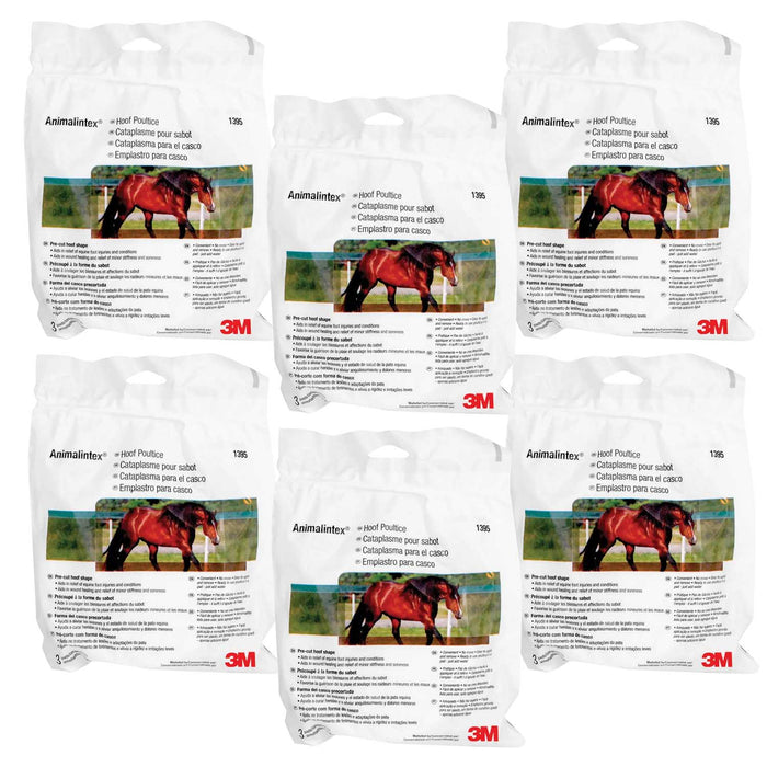 3M Animalintex Hoof Poultice Pads for Horses - T2A1-6 - 6 Pack (18 Pads) - 8" x 16" - 4