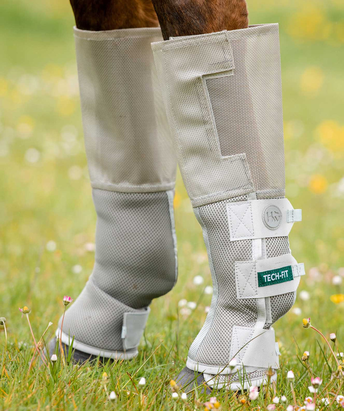 4-pk Rambo Tech-Fit Horse Fly Boots, Silver — Lambert Vet Supplies