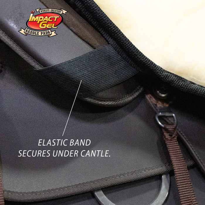 Impact Gel Fleece Seat Saver Horse Saddle Cushion, Tan
