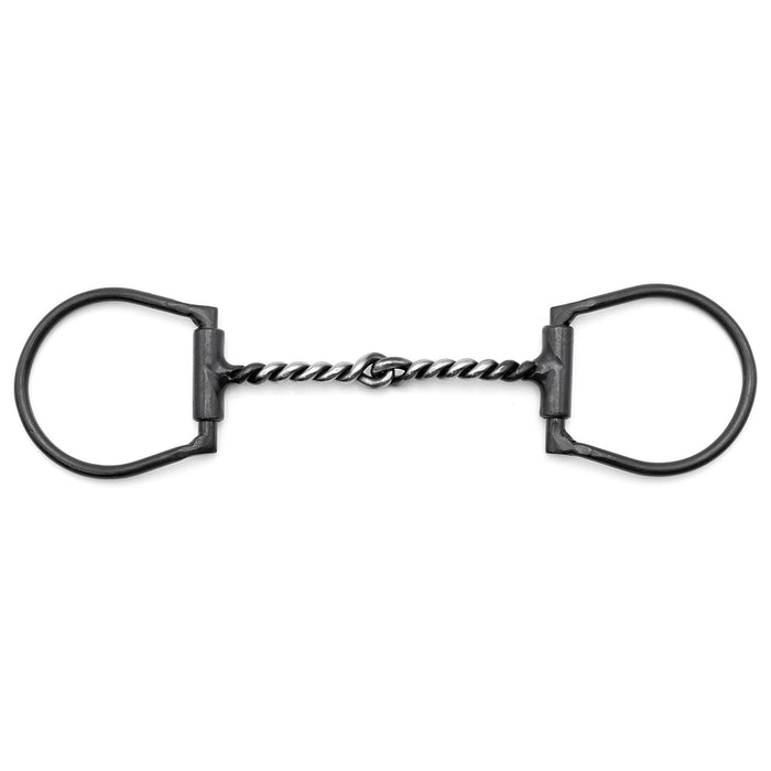 Jeffers Black Steel Offset Dee Horse Bit, Snaffle Mouth