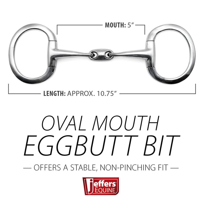 Jeffers Oval Mouth Eggbutt Horse Bit