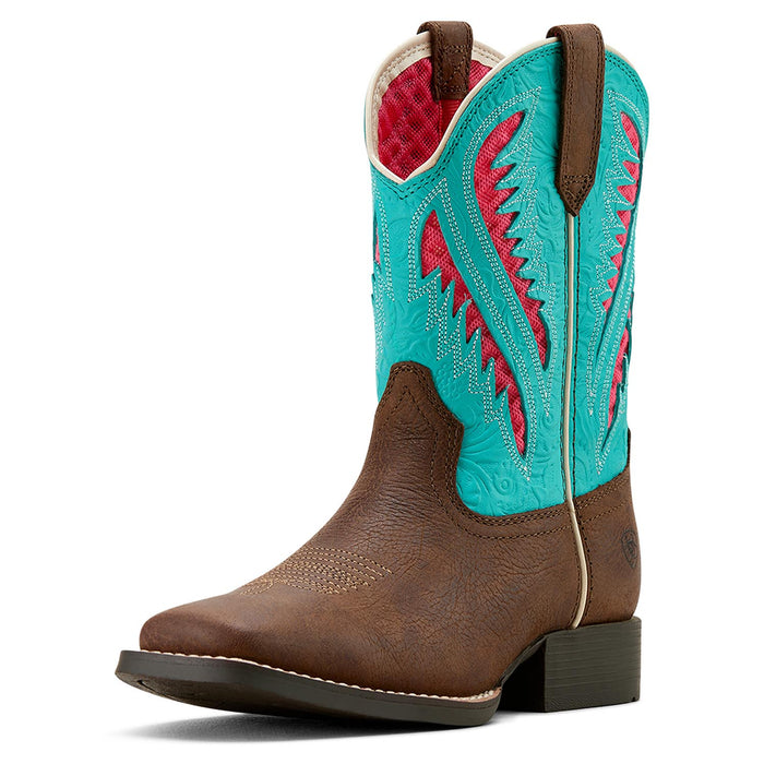 Ariat Youth Quickdraw Boots Color Brown, Turquoise