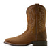 Ariat Youth Deer Ridge Wide Square Toe Western Boot Color Brown