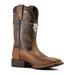 Ariat Mens Sport Steer Skull Boo Color D=Sandstorm & Chocolate