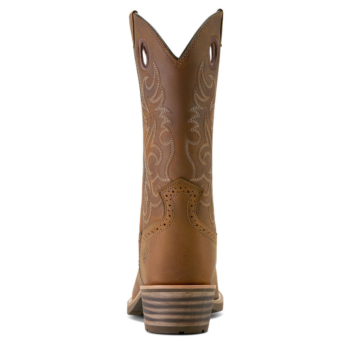 Ariat Mens Hybrid Roughstock Square Toe Cowboy Boo Color Distressed Brown