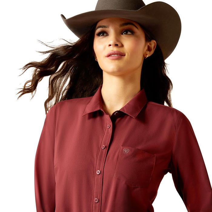 Ariat Womens Kirby Pro Shirt Color Tawny Port