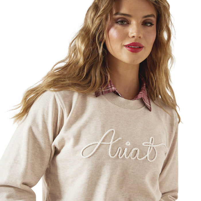 Ariat Womens Essential Crew Sweatshirt Color Oatmeal