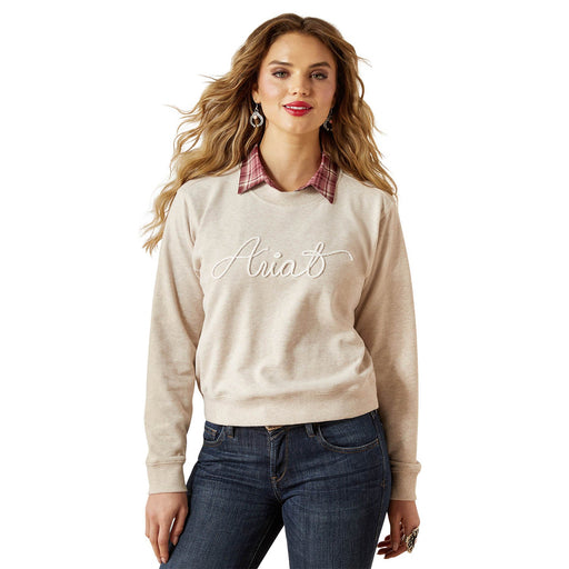 Ariat Womens Essential Crew Sweatshirt Color Oatmeal