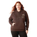 Ariat Womens Stitched Horseshoe Full Zip Hoodie Color Brown