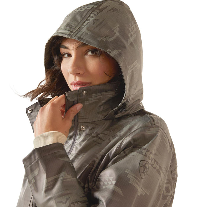 Ariat Womens Drizzle Rain Slicker Color Grey Dune