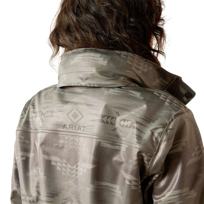 Ariat Womens Drizzle Rain Slicker Color Grey Dune