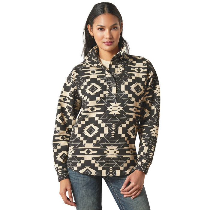 Ariat Womens Hometown Button Front Sweatshirt Color Multi