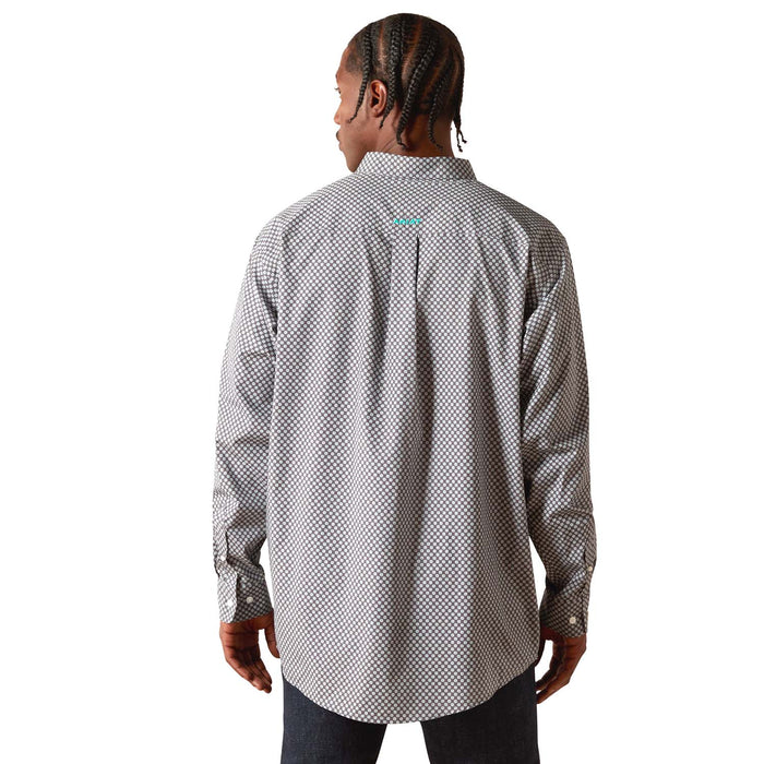 Ariat Mens Wrinkle Free Solid Classic Fit Shirt Color Grey