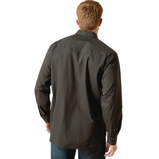 Ariat Mens Wrinkle Free Refines Slub Shirt Color Black