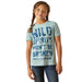 Ariat Girl Short Sleeve Tee Color Blue Green