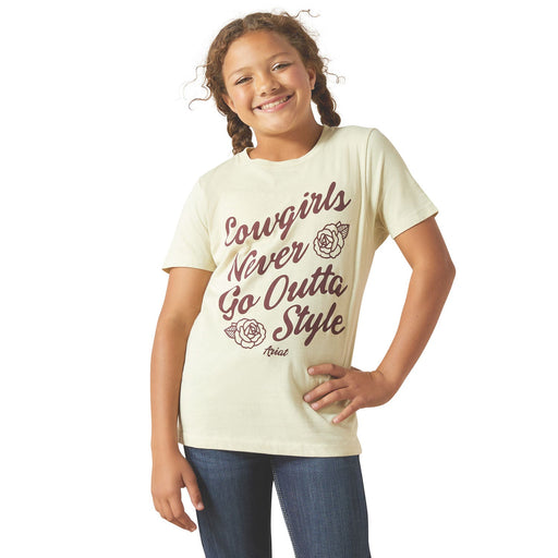 Ariat Girl Short Sleeve Tee Color Cream