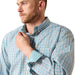 Ariat Mens Wrinkle Free Long Sleeve Shirt Color Blue