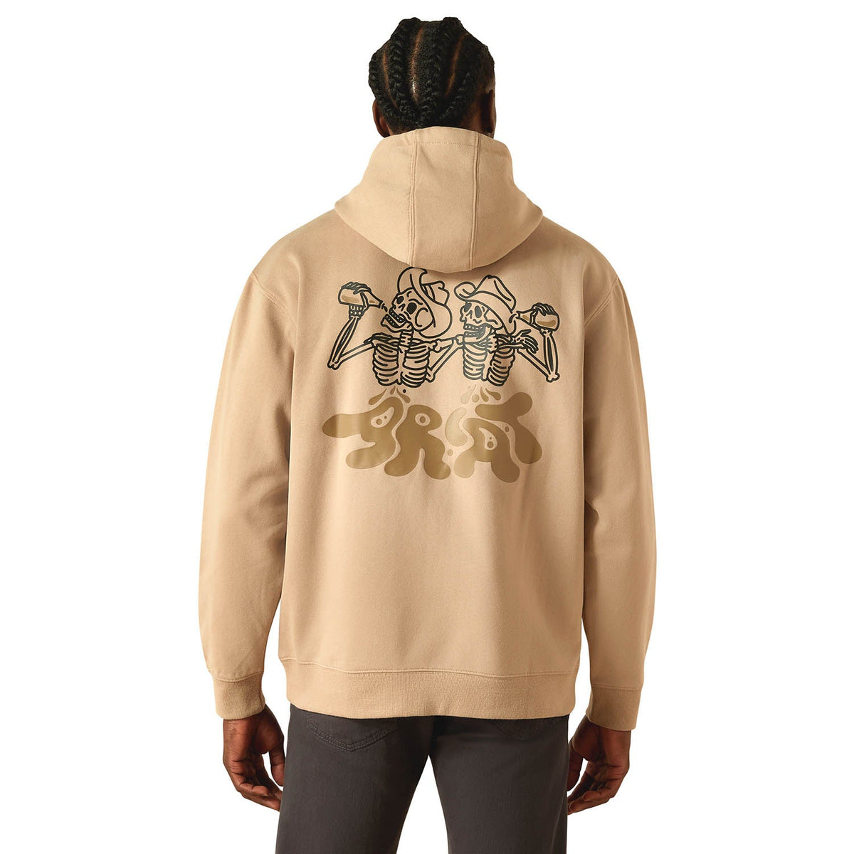 ARIAT Sudadera con capucha Drinking Buddies para hombre ARIAT Sudadera con capucha Drinking Buddies para hombre