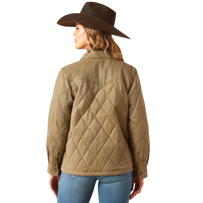 Ariat Womens Grizzly Quilted Barn Jacket Color Green