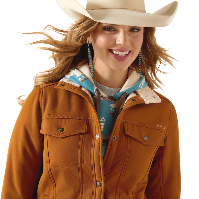 Ariat Womens Berber Back Softshell Jacket Color Green