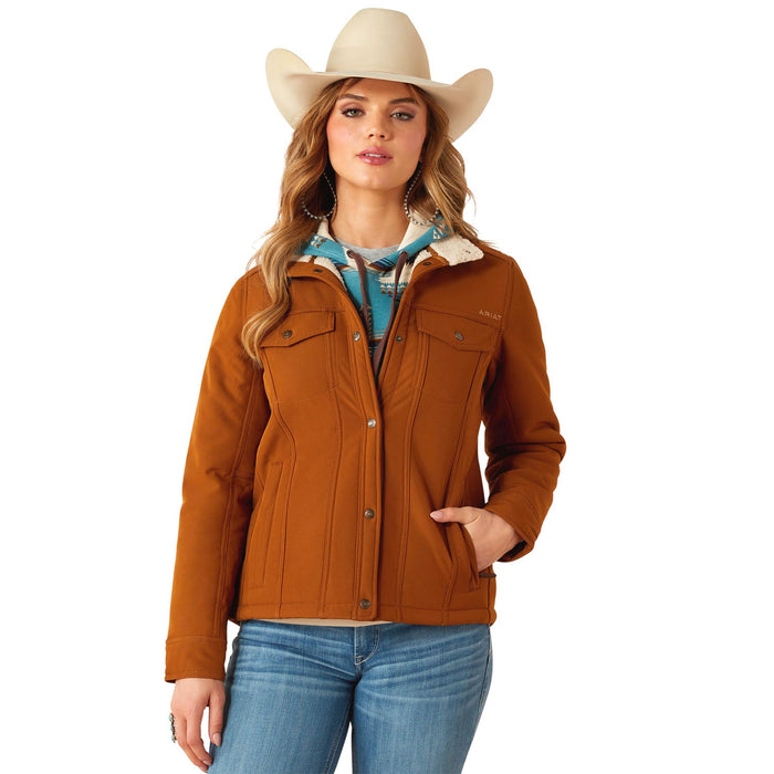 Ariat Womens Berber Back Softshell Jacket Color Green