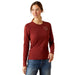 Ariat Womens Ritzy Logo Long Sleeve Tee Color Brown