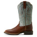 Ariat Womens Hybrid Ranchwork Wide Square Toe Western Boot, 6 Color Brown
