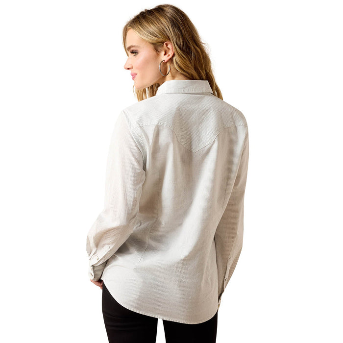Ariat Womens Stella Western Snap Shirt Color White