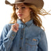 Ariat Womens Cropped Denim Shirt Color Alameda