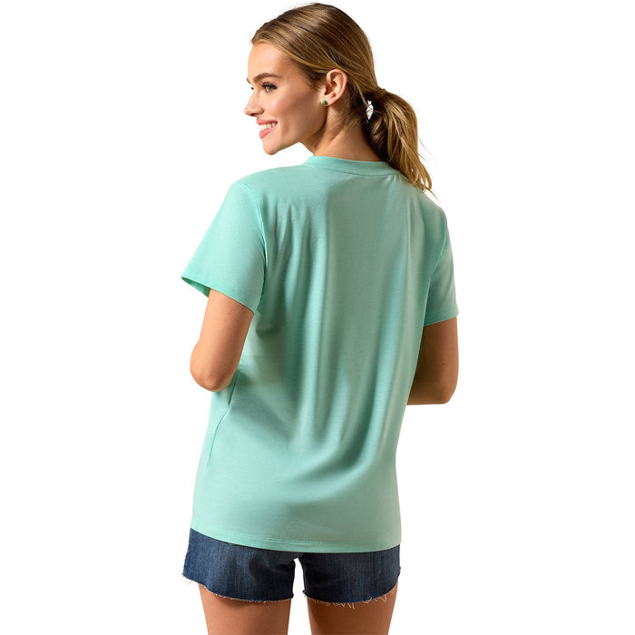 Ariat Womens Compass V-Neck T-Shirt Color Mint Heather